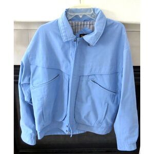 Sir Baron Men's Vintage 70-80's Harrington Golf Jacket  Lt Blue  L  EUC